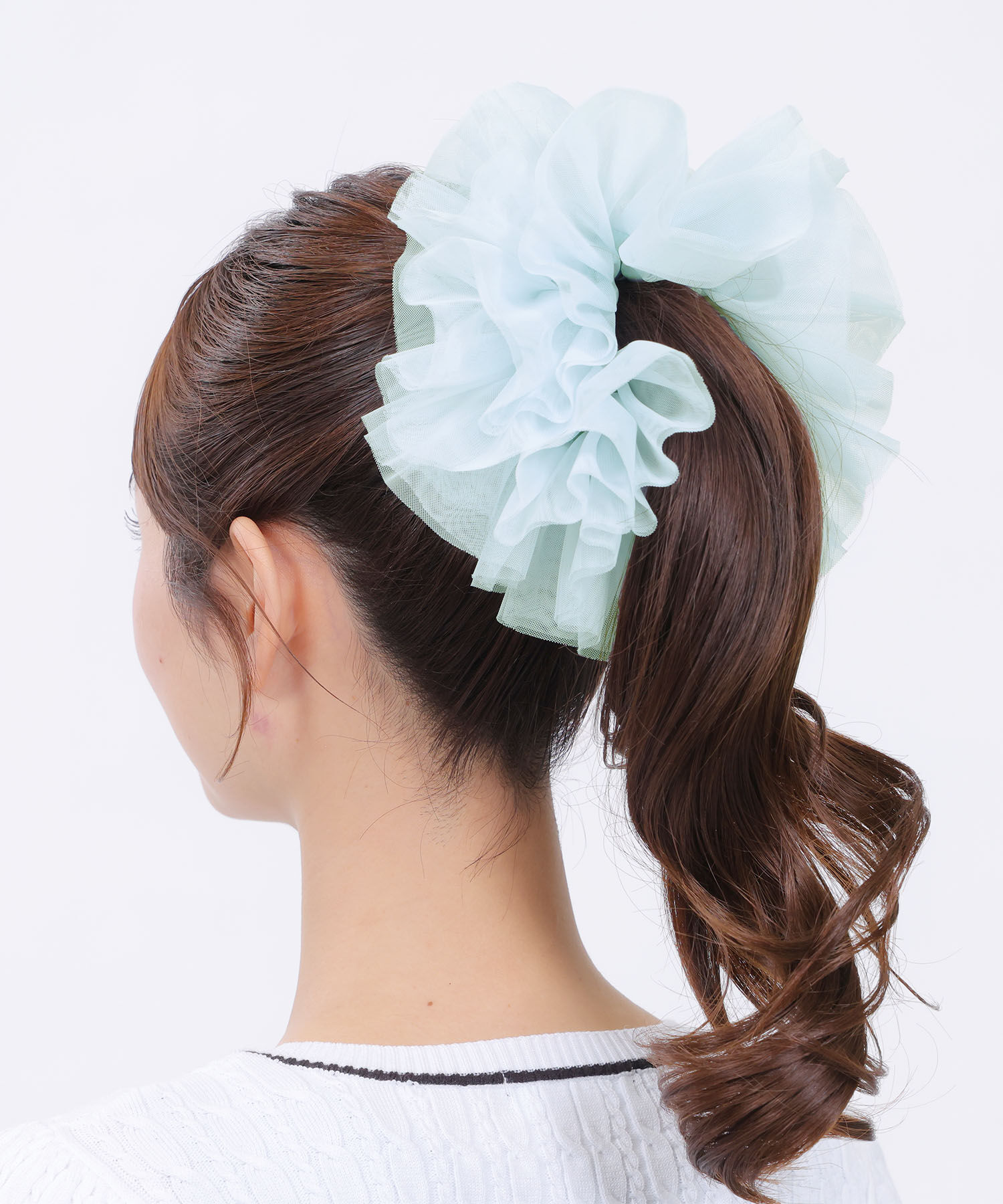 MARY QUANT「フラッフィーチュール シュシュ」|ヘアゴム・シュシュ|ブルー