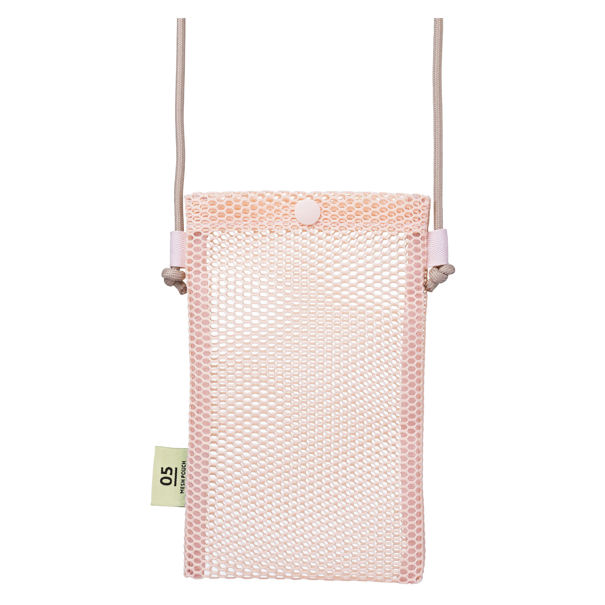  「スマホショルダーポーチ／メッシュコレクション」|モバイルケース|ライトピンク