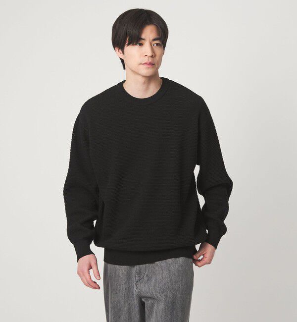 UNITED ARROWS green label relaxing「コットン リバー カノコ クルーネック ニット」|ニット・セーター|