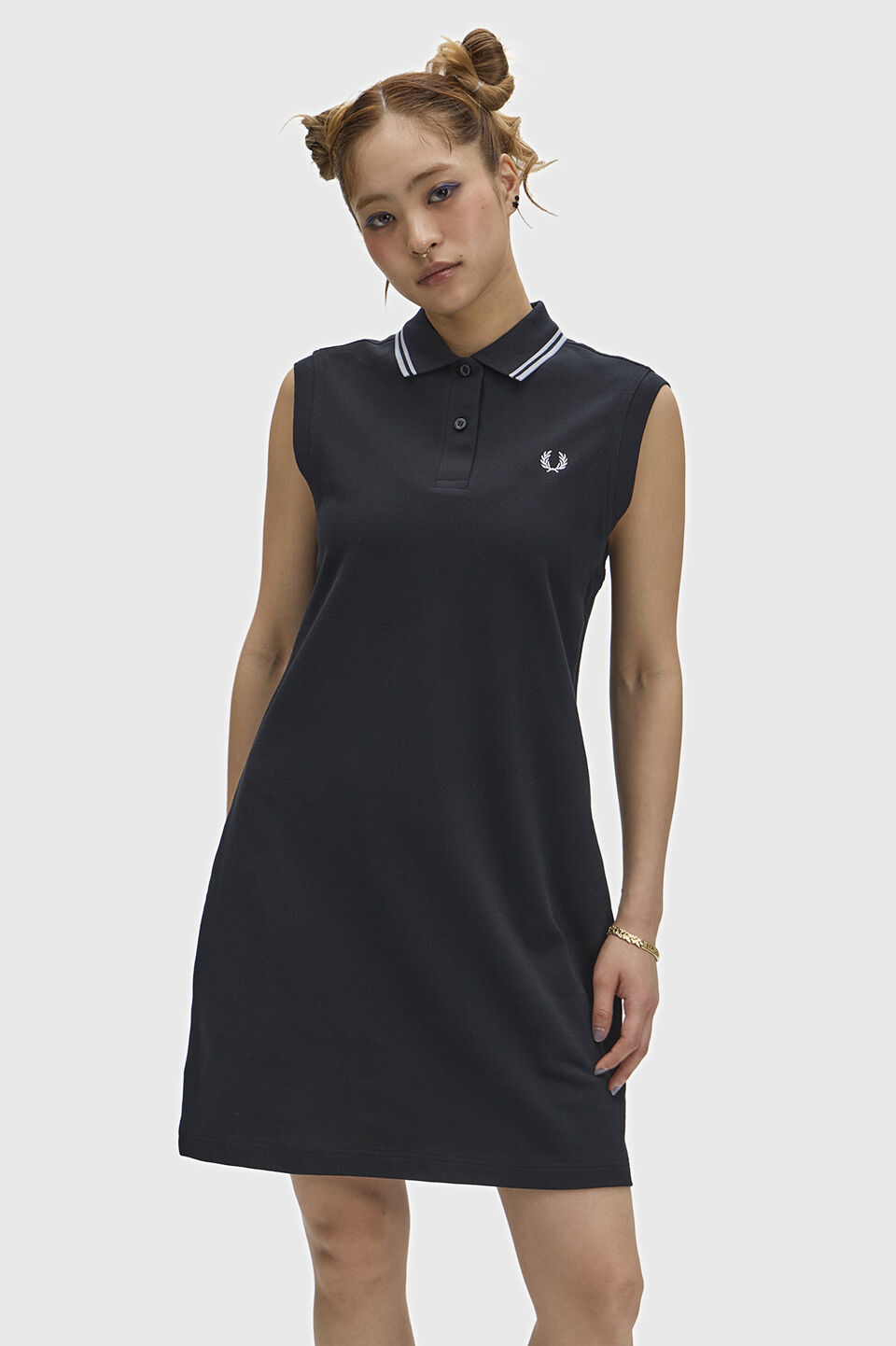 FRED PERRY 「The Sleeveless Fred Perry Shirt Dress」|ワンピース|BLACK