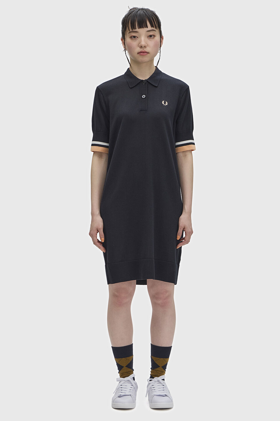 FRED PERRY 「Bold Tipped Knitted Shirt Dress」|ワンピース|