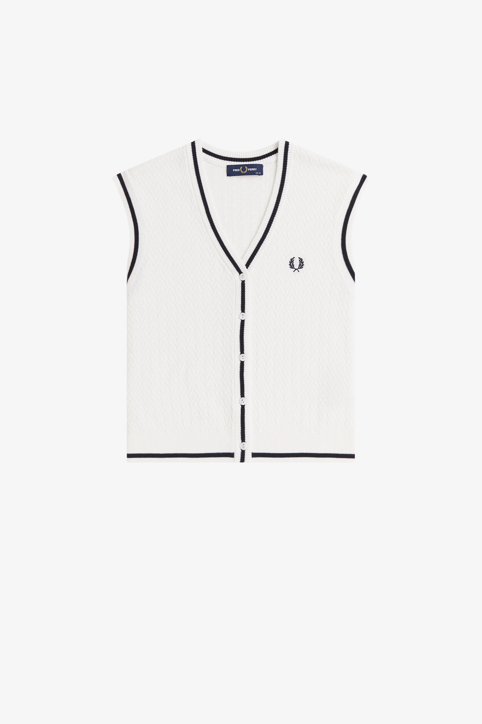 FRED PERRY 「Button Through Textured Knit Tank」|タンクトップ|