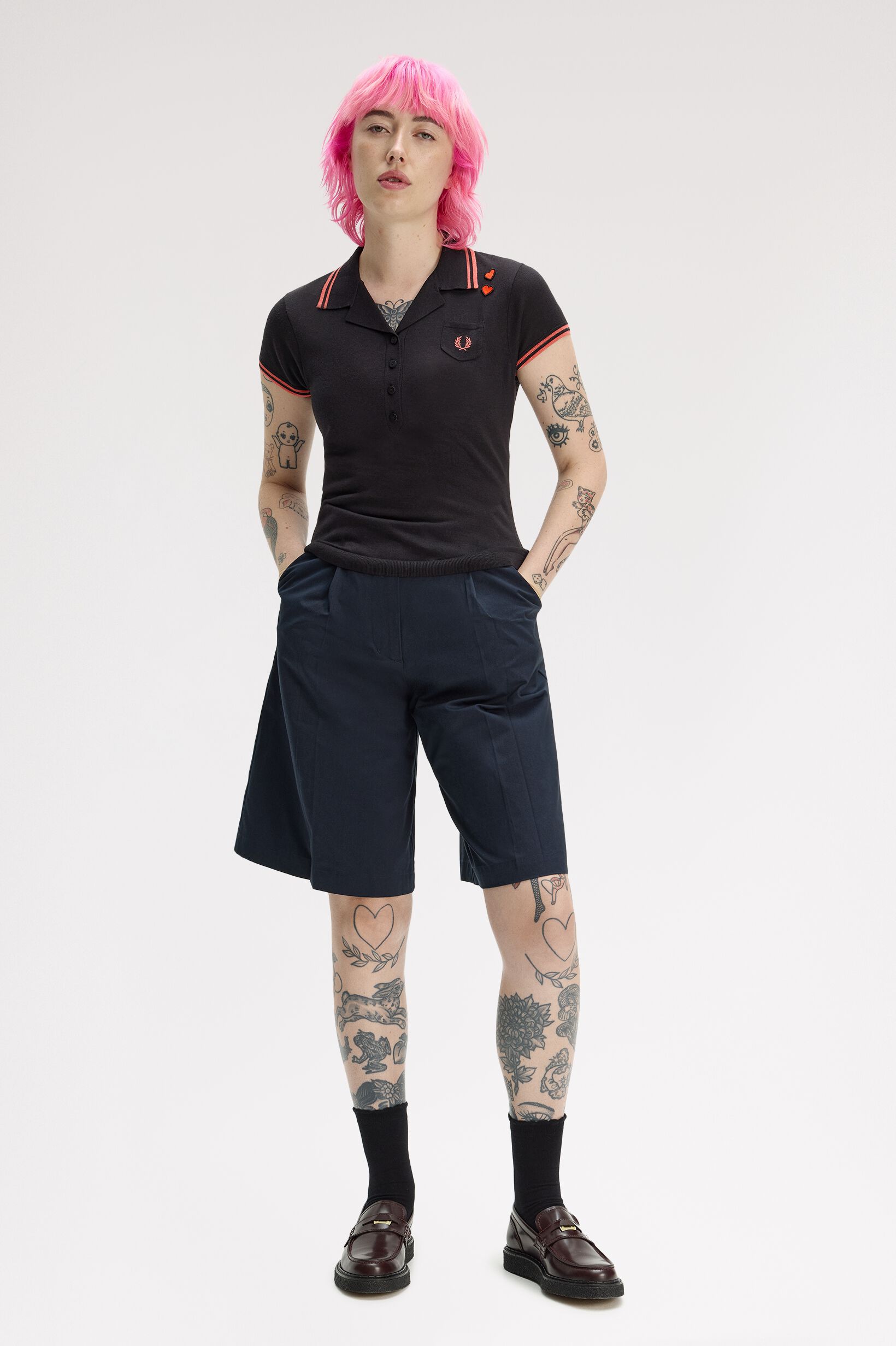 FRED PERRY 「Amy Winehouse Pocket Detail Knitted Shirt」|ポロシャツ|