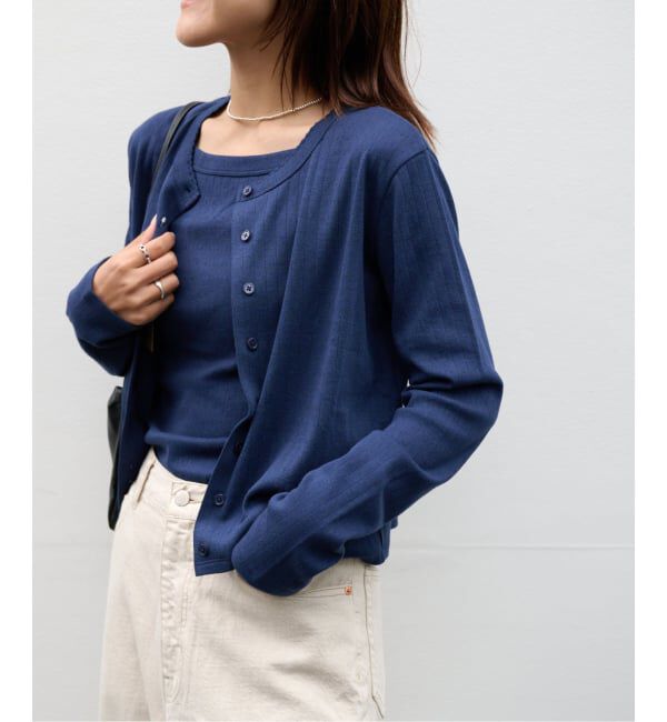OUTDOOR PRODUCTS Usual Things「フラワーアイレットリブカーディガン」|カーディガン|