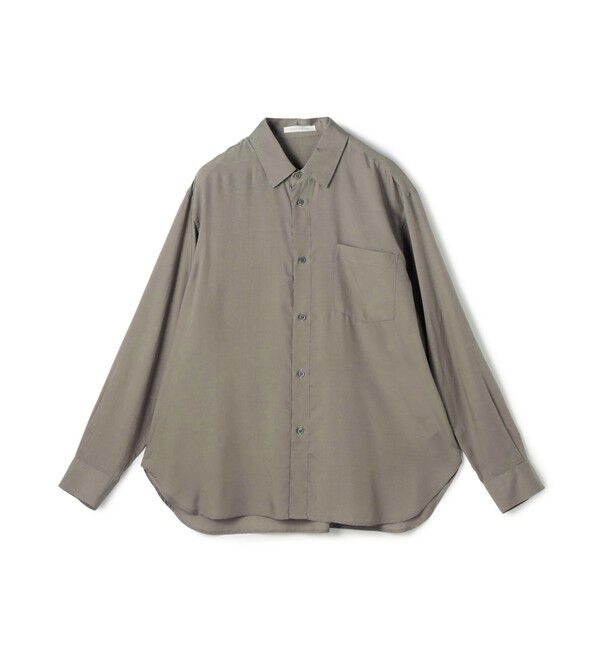 GALERIE VIE「セルロースシルクブロード カラーシャツ」|シャツ・ブラウス|17 チャコールグレー