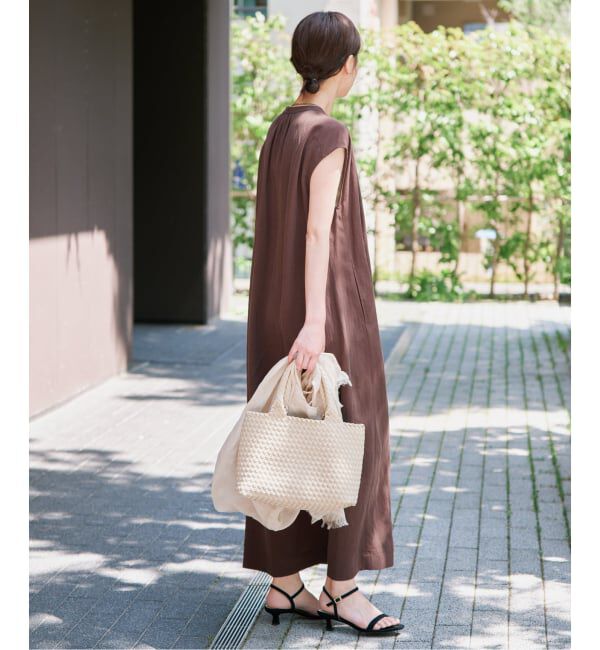 SLOBE IENA「リネン混キーネックコクーンワンピース」|ワンピース|