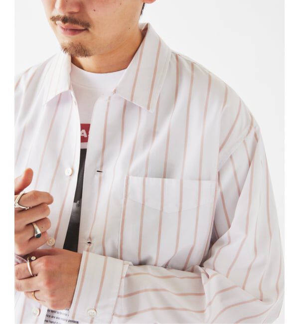 JOURNAL STANDARD relume「JAMES FABRIC / ジェームスファブリック レーヨンブレンド ストライプ シャツ」|シャツ・ブラウス|