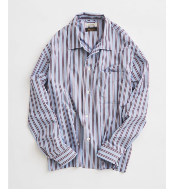 JOURNAL STANDARD relume「JAMES FABRIC / ジェームスファブリック レーヨンブレンド ストライプ シャツ」|シャツ・ブラウス|サックスブルー