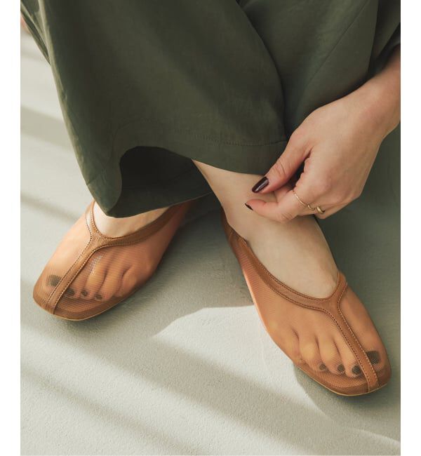 Spick and Span「Spick & Span チュールフラット」|その他|キャメル