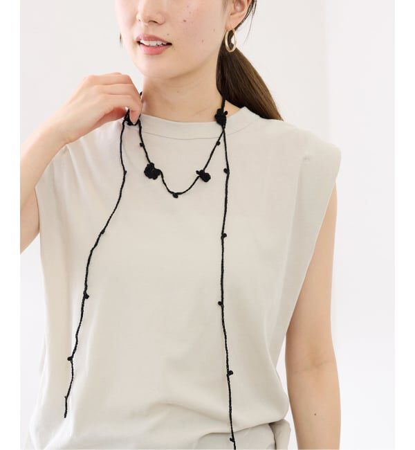 FRAMeWORK「JANE SMITH crochet flower string」|その他|ブラック