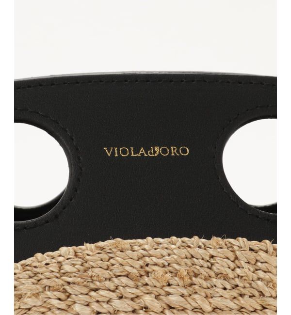  「VIOLAd'ORO/ ヴィオラドーロ サークルカットレザー*アバカBAG」|トートバッグ|