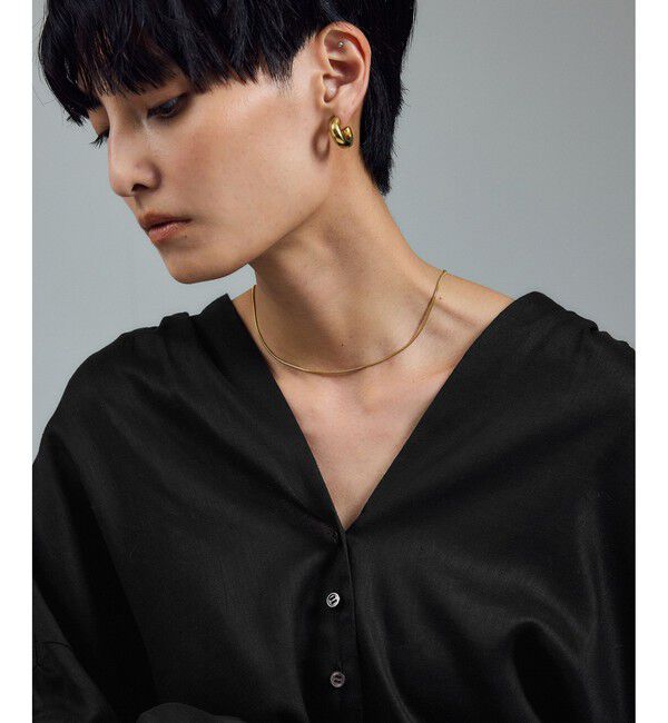 SALON adam et rope'「リネンスキッパーギャザーブラウス / ［GENTLE LINEN］」|シャツ・ブラウス|