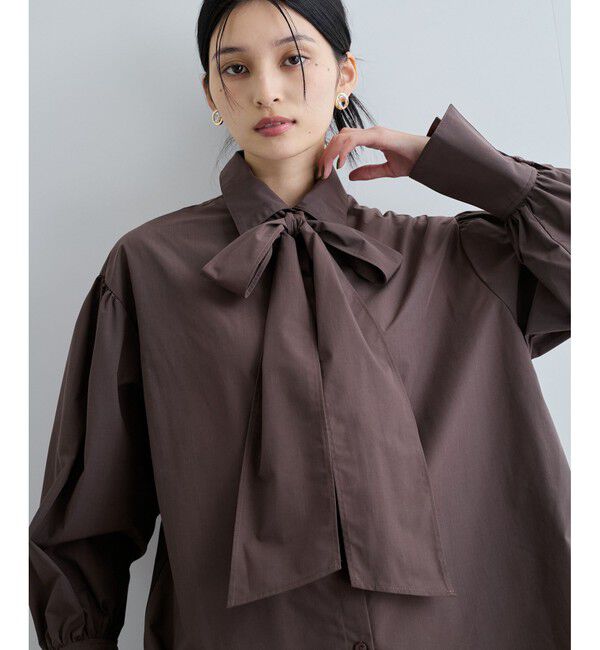VIS「リボン付きバックシャーリングシャツ」|シャツ・ブラウス|コゲ茶サブ