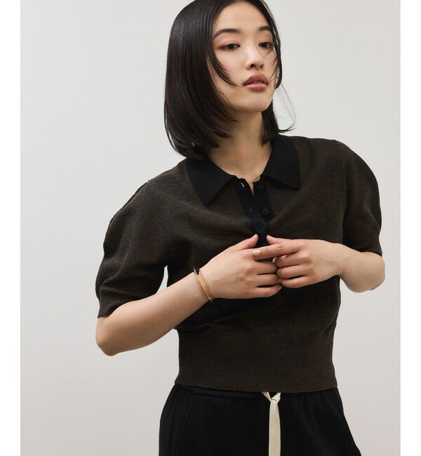ADAM ET ROPE'「【定番】ラミーニットポロシャツ」|ポロシャツ|