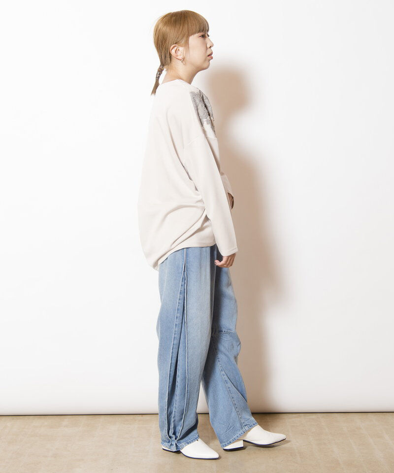  「セルロースデニムタックパンツ」|デニム|