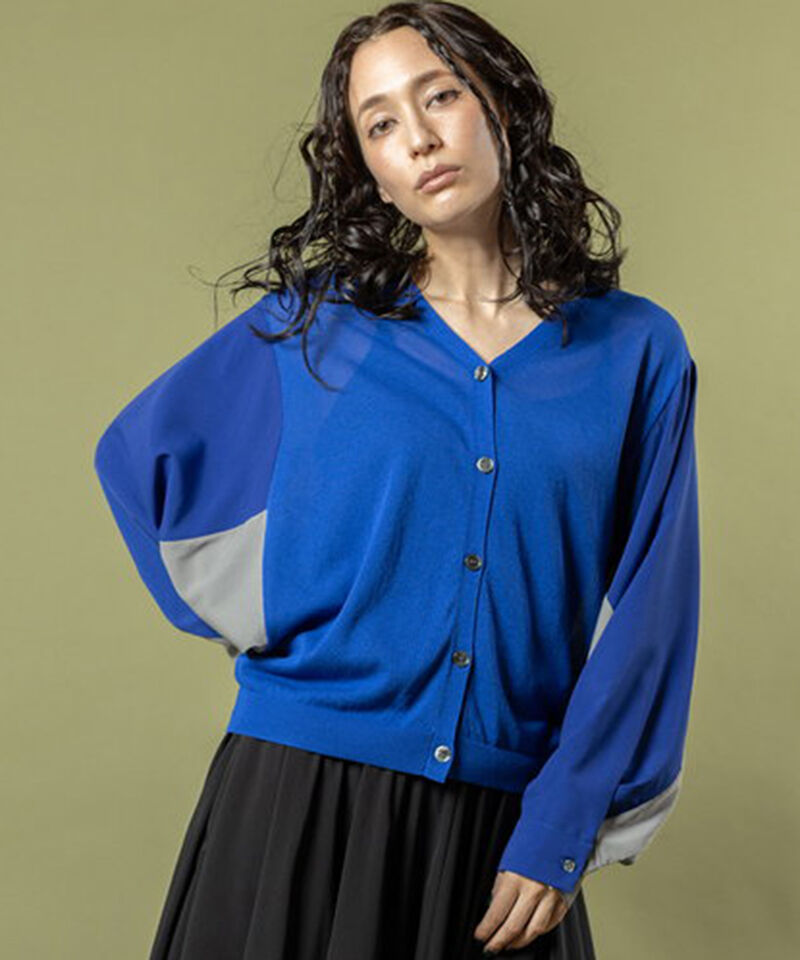  「2WAYシャツスリーブニットカーディガン」|シャツ・ブラウス|BLUE