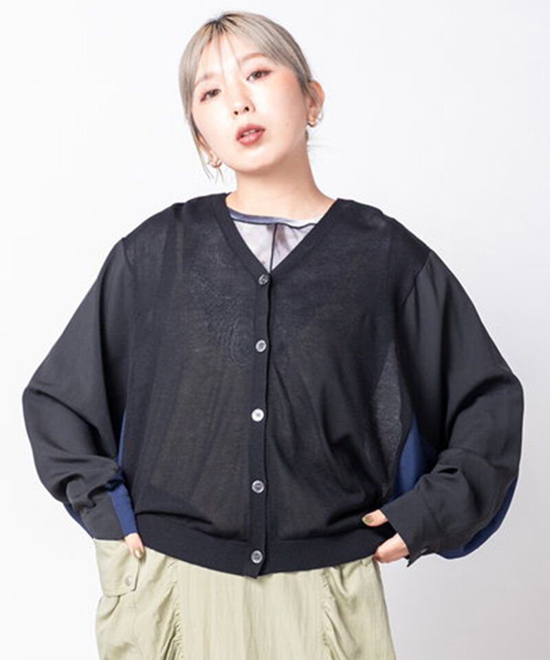  「2WAYシャツスリーブニットカーディガン」|シャツ・ブラウス|BLACK