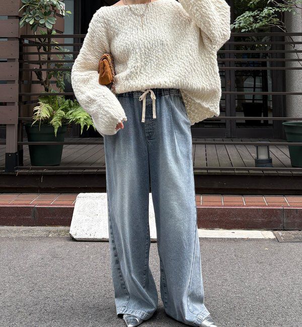  「デニムワイドイージーパンツ」|デニム|