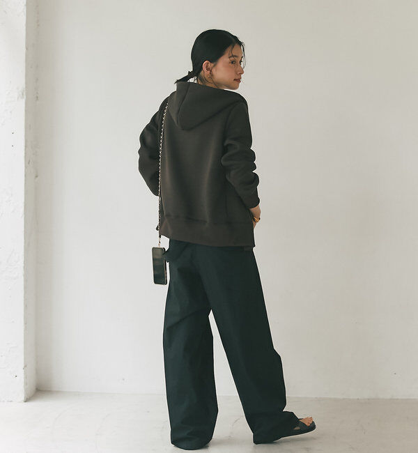  「【WEB限定/キレイめ上品】スポンジダンボールZIPパーカーカットソー」|パーカー|