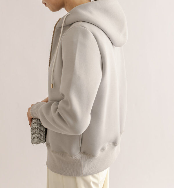  「【WEB限定/キレイめ上品】スポンジダンボールZIPパーカーカットソー」|パーカー|