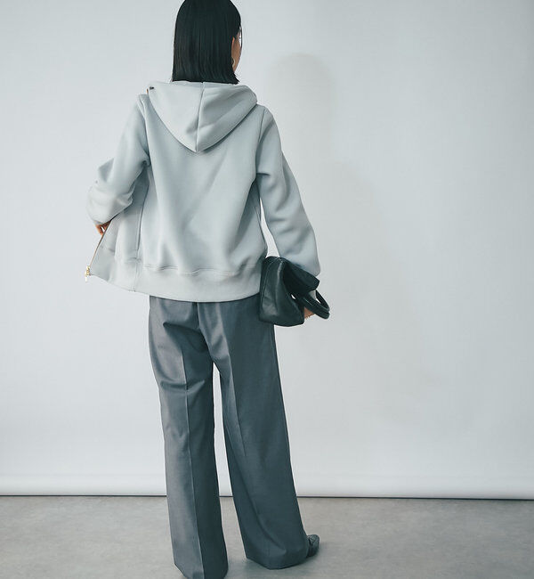  「【WEB限定/キレイめ上品】スポンジダンボールZIPパーカーカットソー」|パーカー|