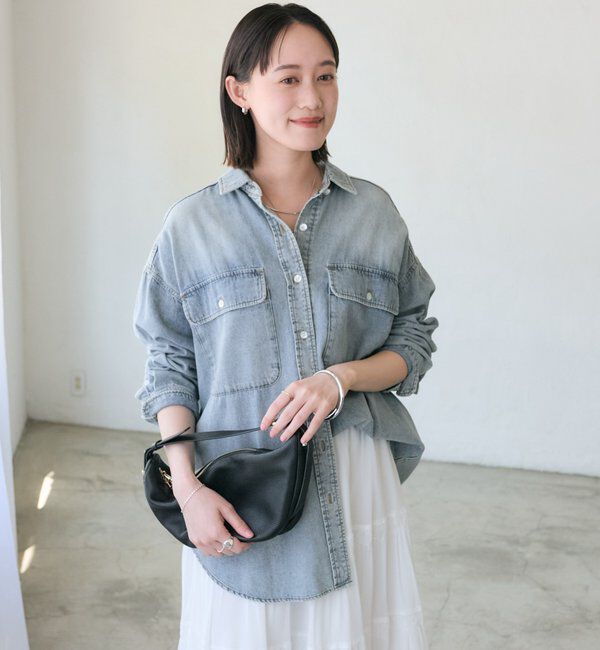  「【名品/リバイバル】【MONN.:.(モン)】Lightビッグデニムシャツ」|シャツ・ブラウス|