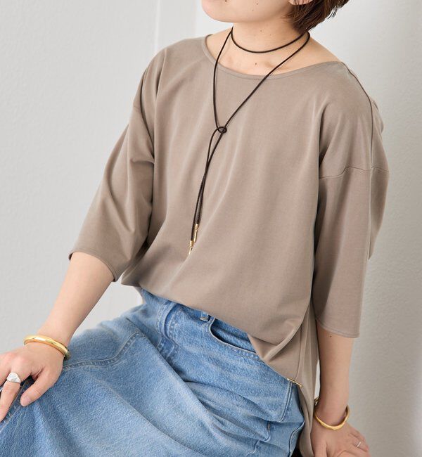  「【待望の半袖が登場！】ハーフスリーブキュプラカットプルオーバー」|Tシャツ・カットソー|