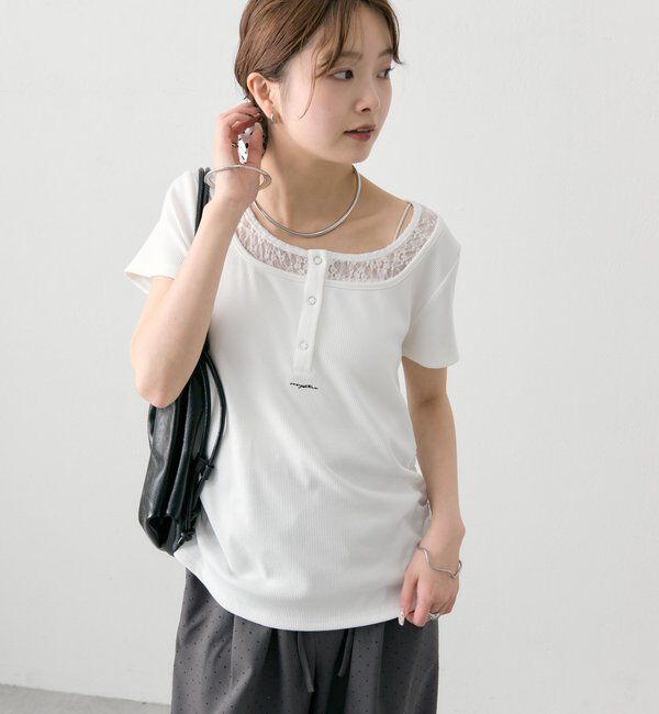  「スクエアネックヘンリーTシャツ」|Tシャツ・カットソー|