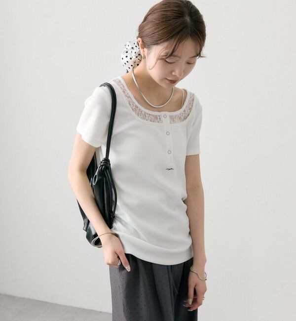  「スクエアネックヘンリーTシャツ」|Tシャツ・カットソー|