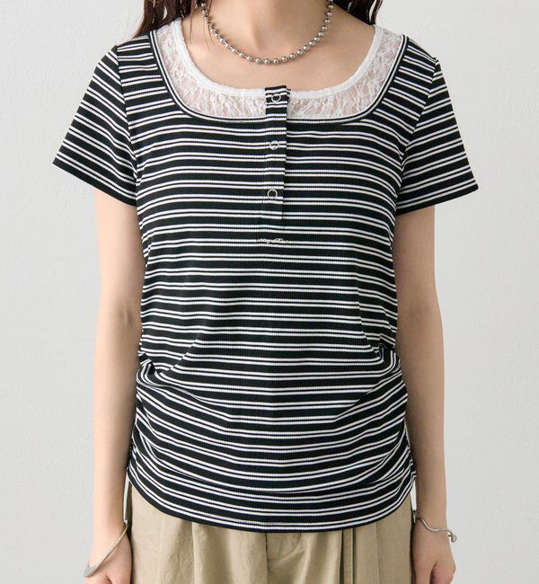  「スクエアネックヘンリーTシャツ」|Tシャツ・カットソー|