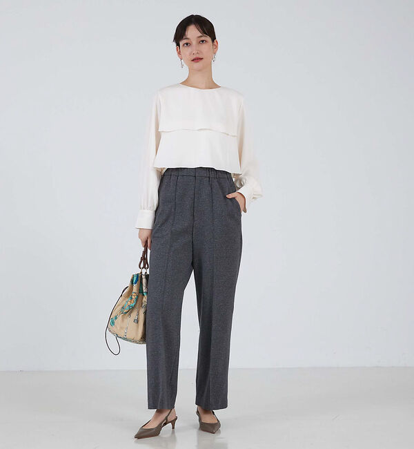 qualite「【セットアップ対応】ツイルジャージパンツ」|スラックス|