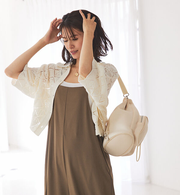 abahouse mavie「【セットアップ対応/大人のいちまんワンピ】クールタッチサテンサロンペット」|オールインワン|