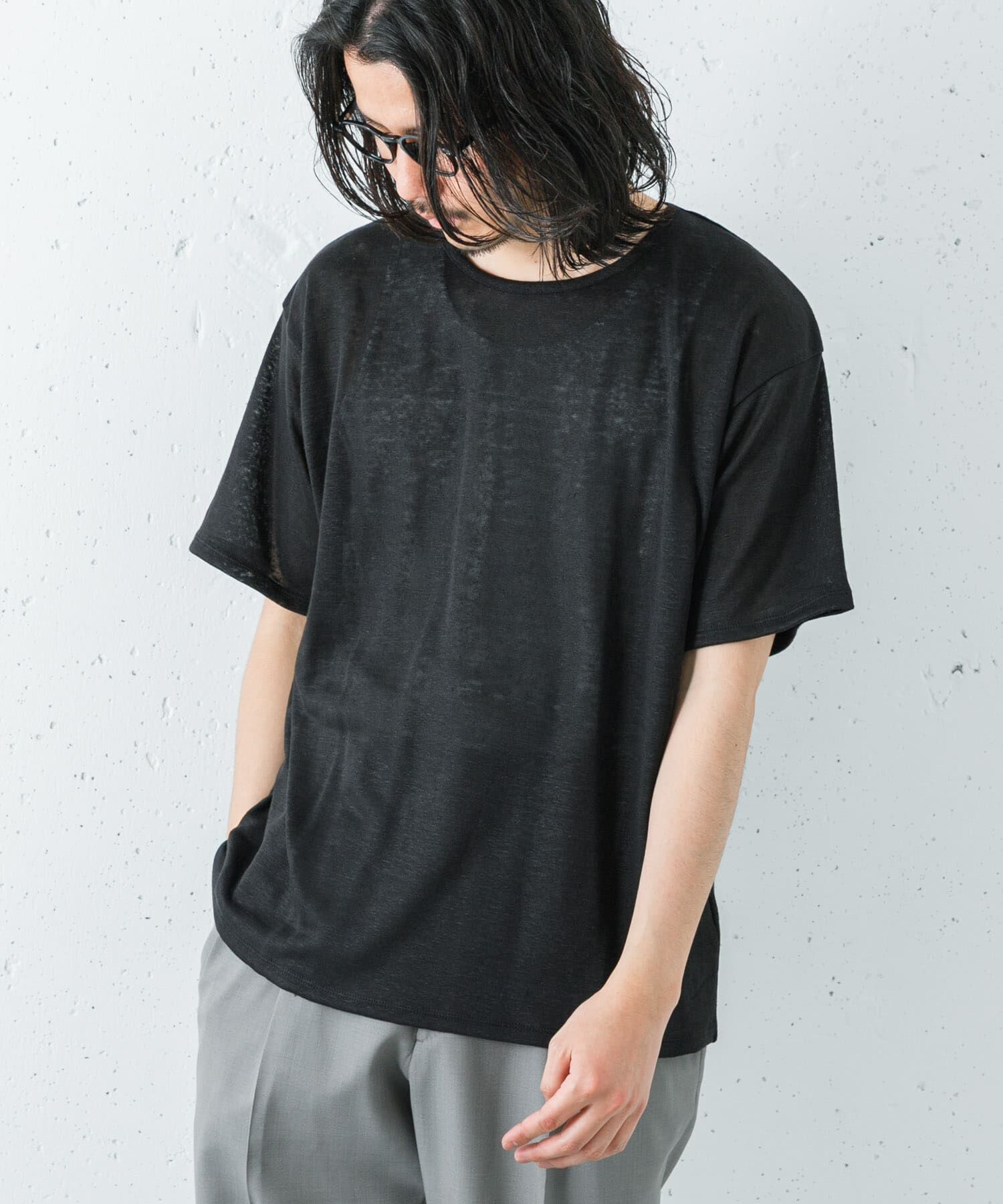 URBAN RESEARCH「LINEN NARROW TRIM T-SHIRTS」|Tシャツ・カットソー|