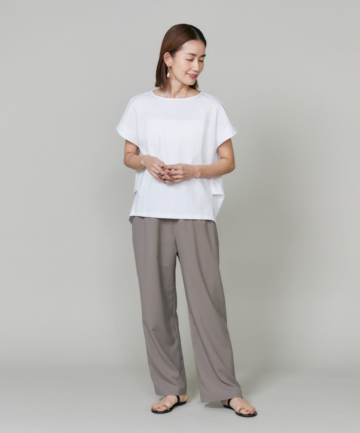 7-IDconcept.「《大きいサイズ》バックロングサイドタックプルオーバー《日本製》」|Tシャツ・カットソー|