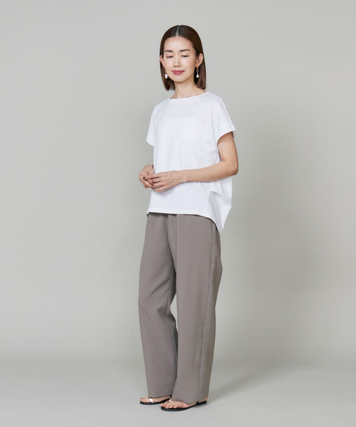 7-IDconcept.「《大きいサイズ》バックロングサイドタックプルオーバー《日本製》」|Tシャツ・カットソー|