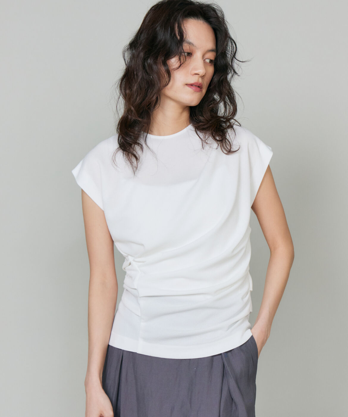 la veille by SUPERIOR CLOSET「ギャザートップス」|シャツ・ブラウス|