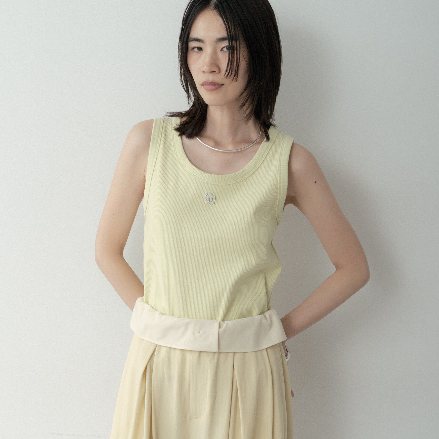 GALLEST「ロゴ刺繍リブタンクトップ」|キャミソール|