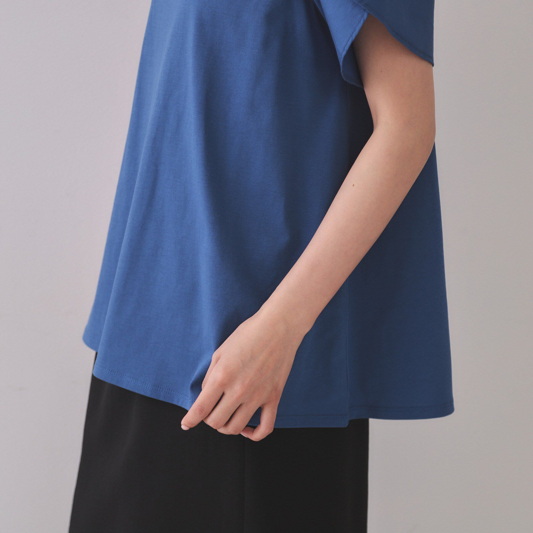 OPAQUE.CLIP「チューリップスリーブドッキングカットソー【洗濯機洗い可／接触冷感】」|Tシャツ・カットソー|