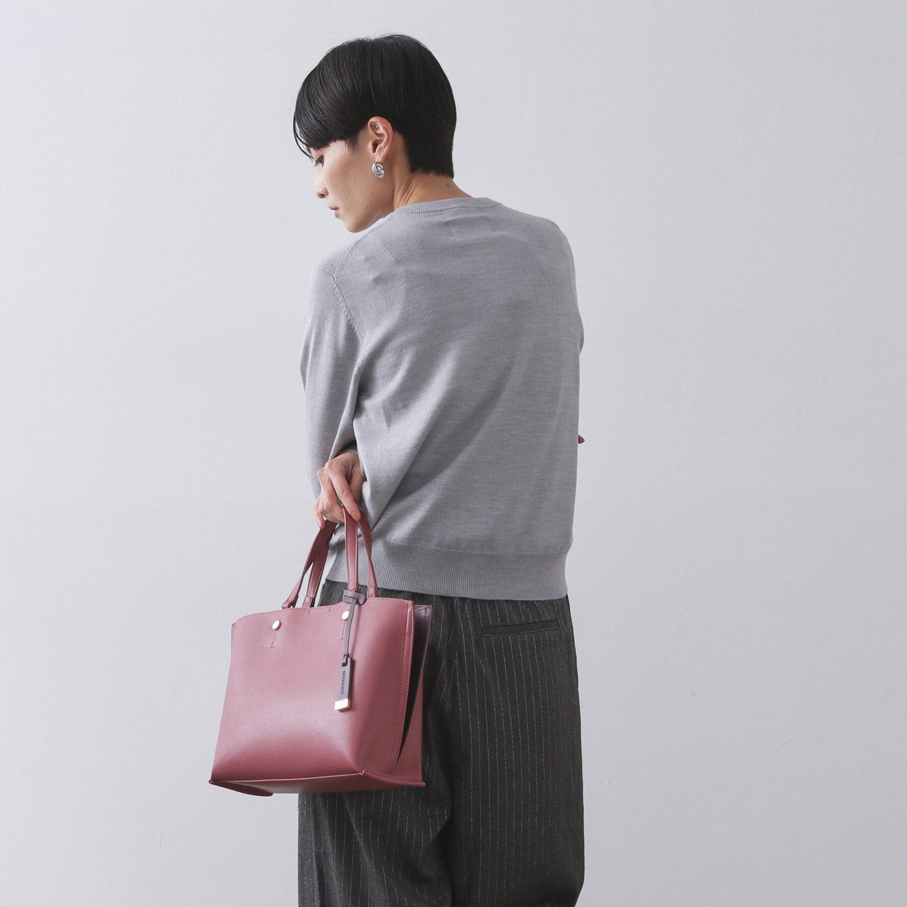 OPAQUE.CLIP「【2WAY／名品】バイカラー3層ミドルトートバッグ」|トートバッグ|