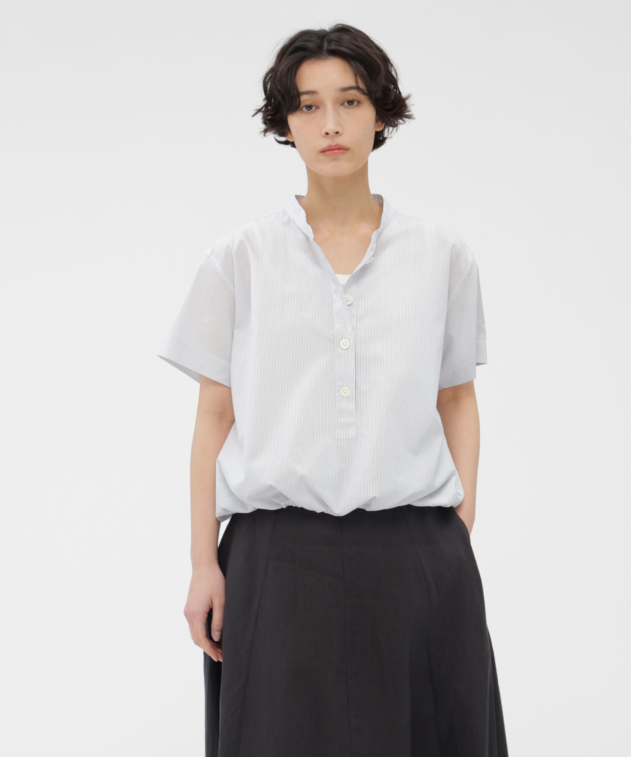  「YARN DYED COTTON POPLIN SHIRT」|シャツ・ブラウス|LIGHT BLUE2