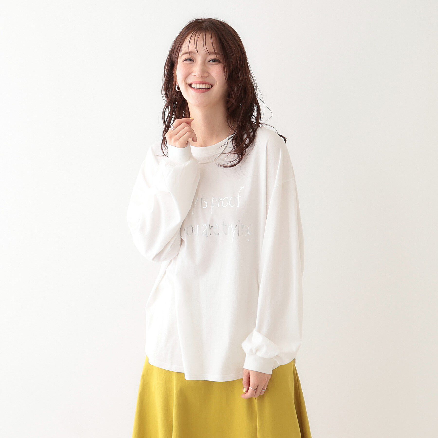 SHOO･LA･RUE「【洗える】1枚でもレイヤードでも 選べる5柄 BIGロンT」|Tシャツ・カットソー|