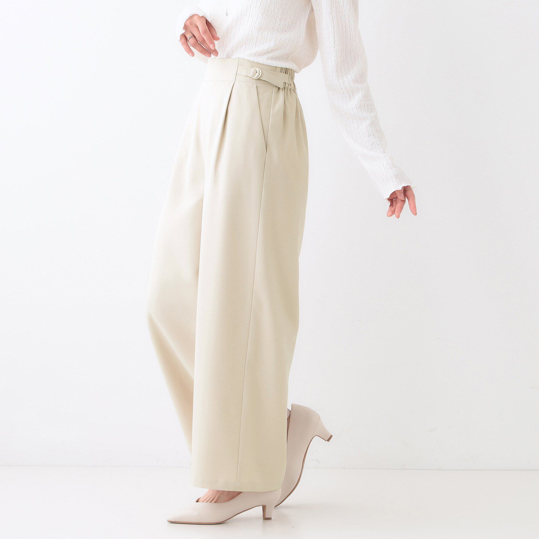 SHOO･LA･RUE「【洗える/セットアップ可】タック入りワイドパンツ」|その他|