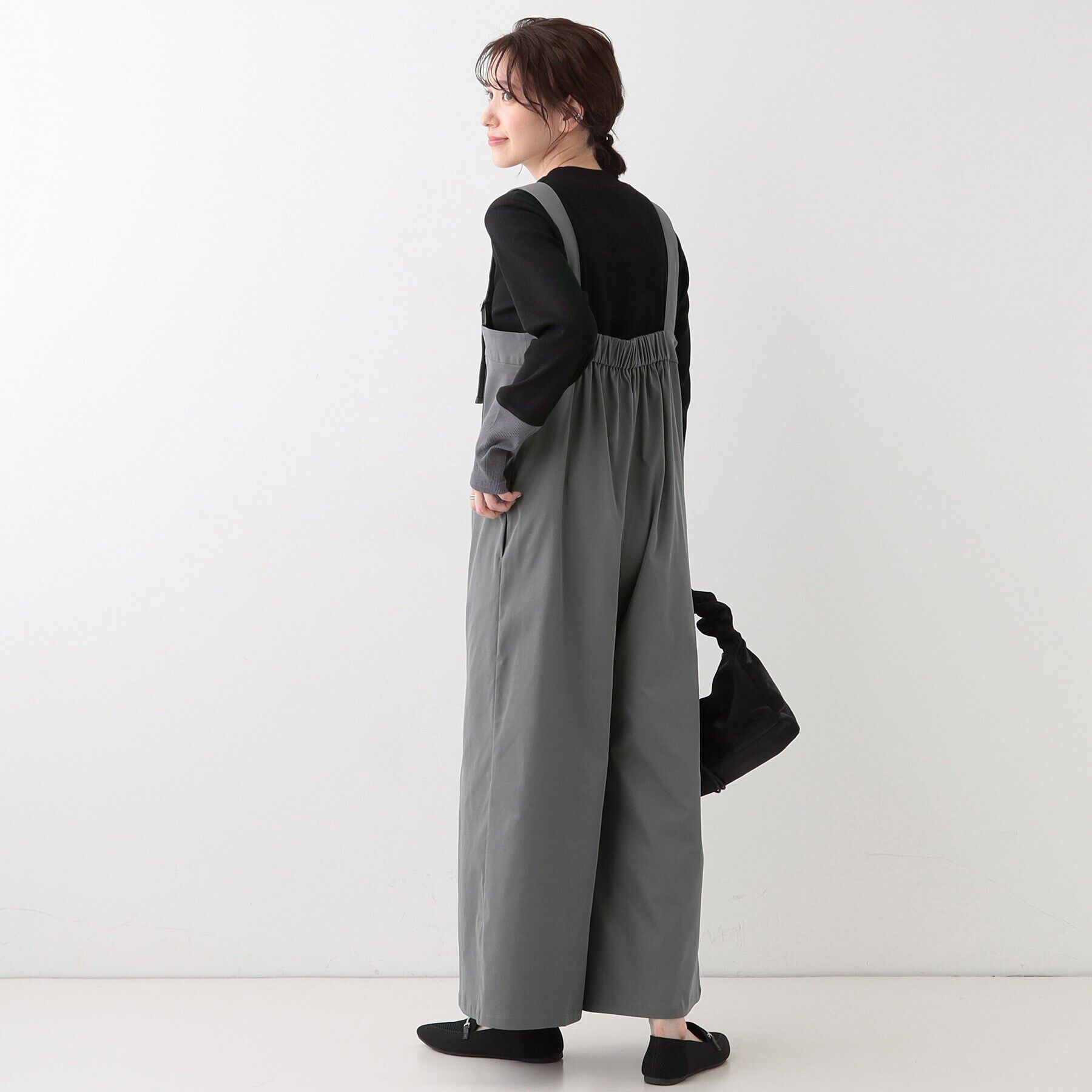 SHOO･LA･RUE「ゆるシルエットで大人見せ タック入りオールインワン」|オールインワン|