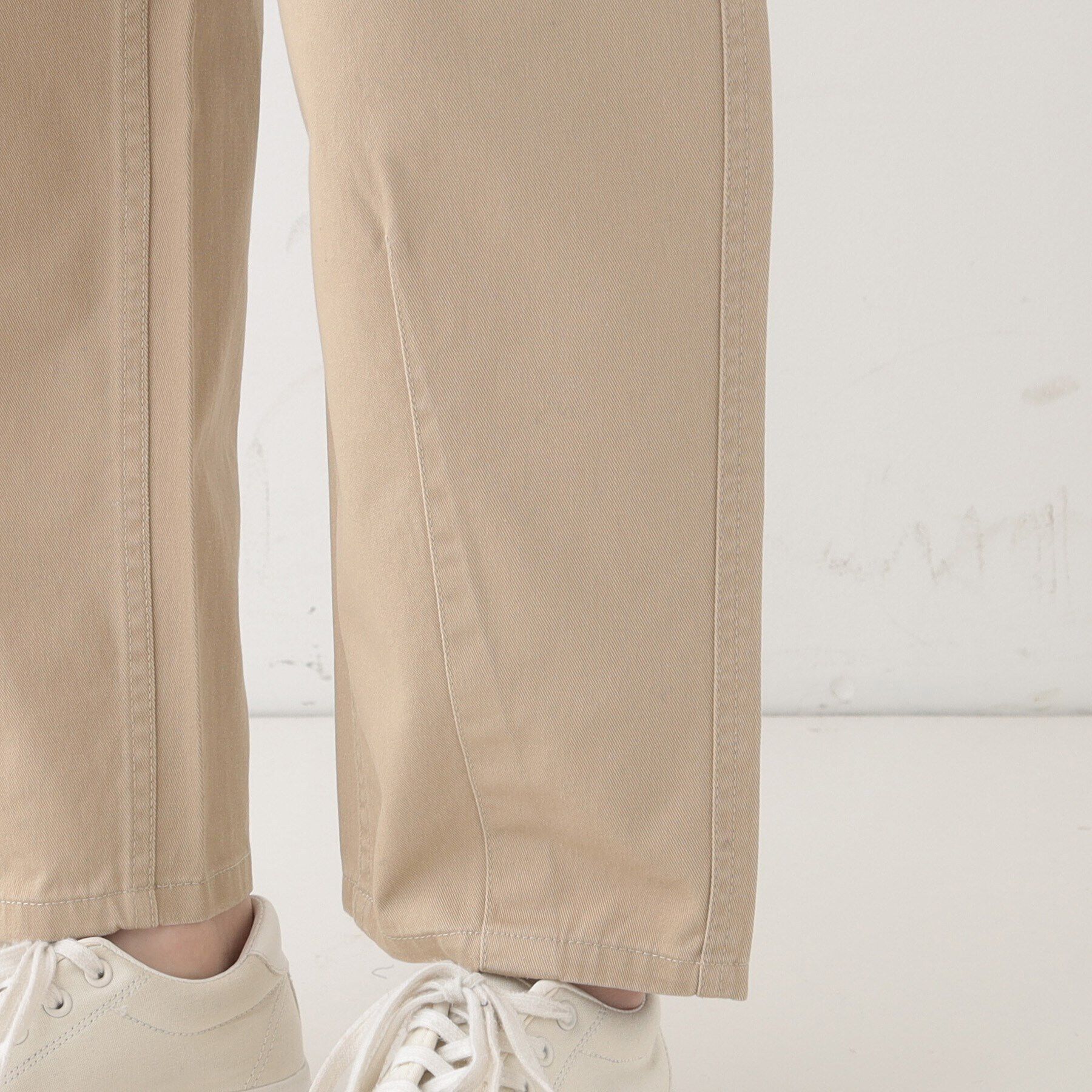 SHOO･LA･RUE「【洗える/S-LL】脚のラインを拾いにくい 綿ツイルカーブパンツ」|その他|