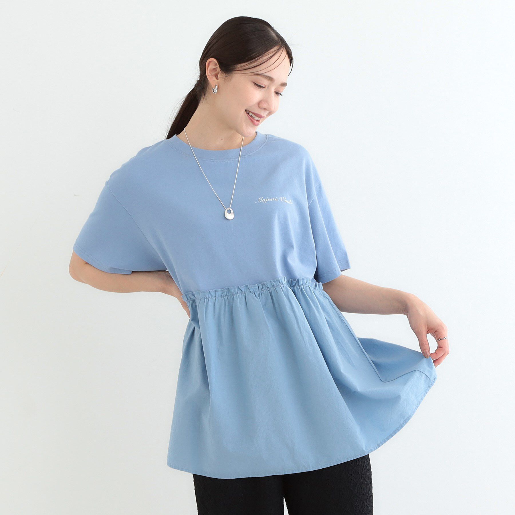 SHOO･LA･RUE「切り替えリメイク風カットソー」|Tシャツ・カットソー|