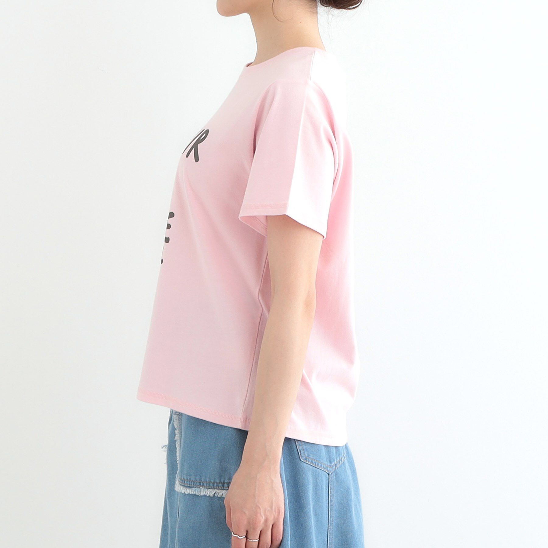 SHOO･LA･RUE「【洗える/S-LL】選べる4柄 プリントアソート ベーシックTシャツ」|Tシャツ・カットソー|