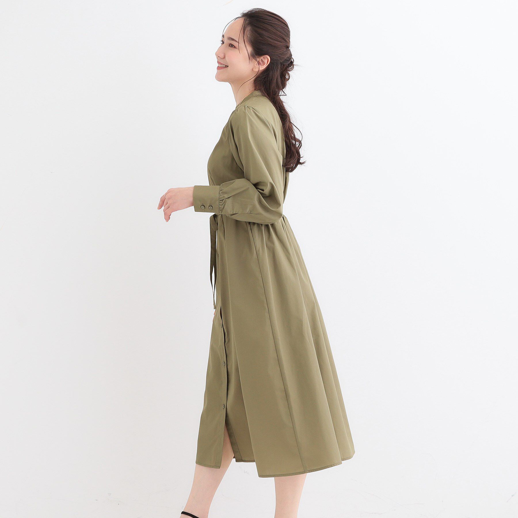 SHOO･LA･RUE「【洗える/S-LL】エレガントさとリラックス感を両立したシャツワンピース」|ワンピース|