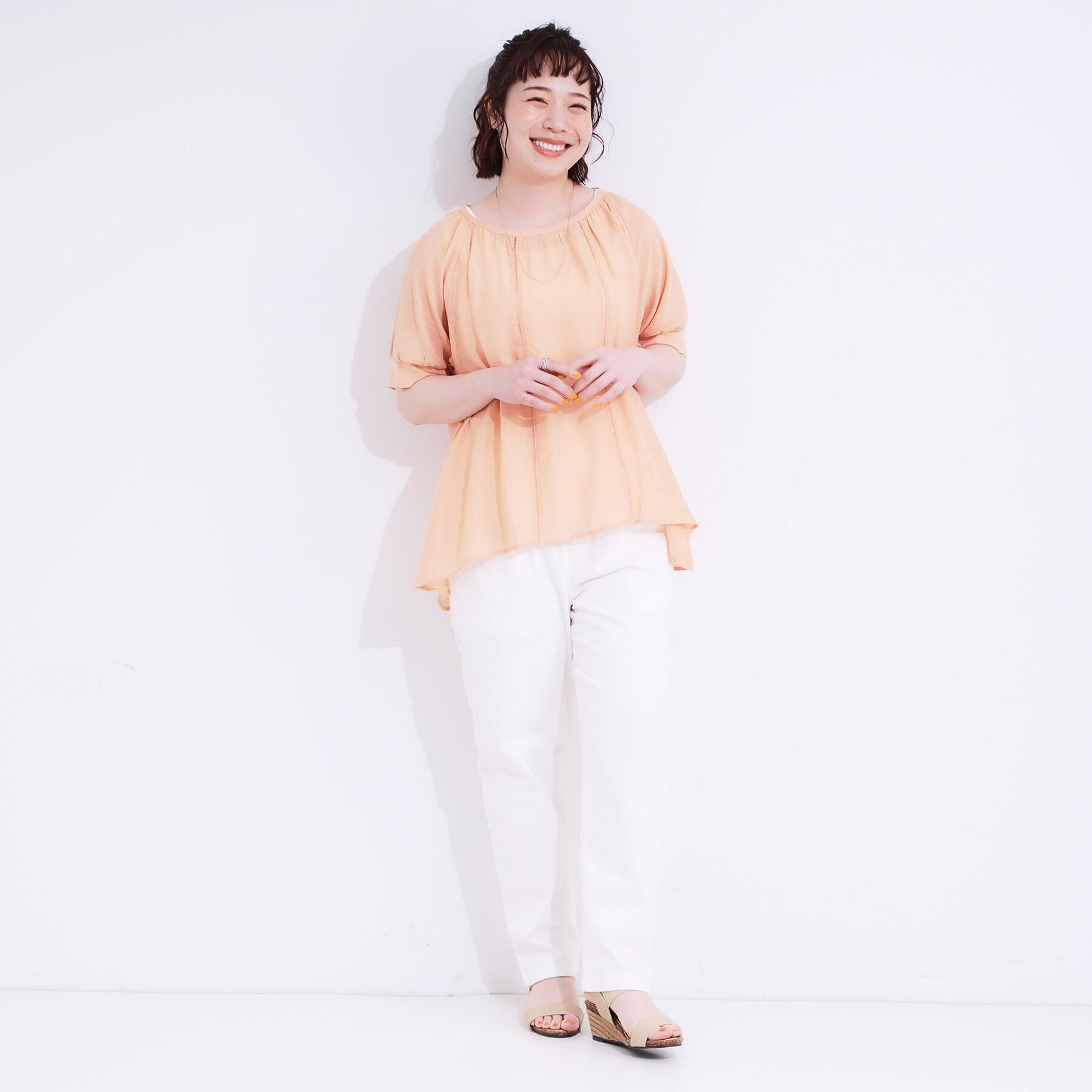 SHOO･LA･RUE「【S-LL/2点セット】インせず着られる はしごレース5分袖ブラウス」|シャツ・ブラウス|