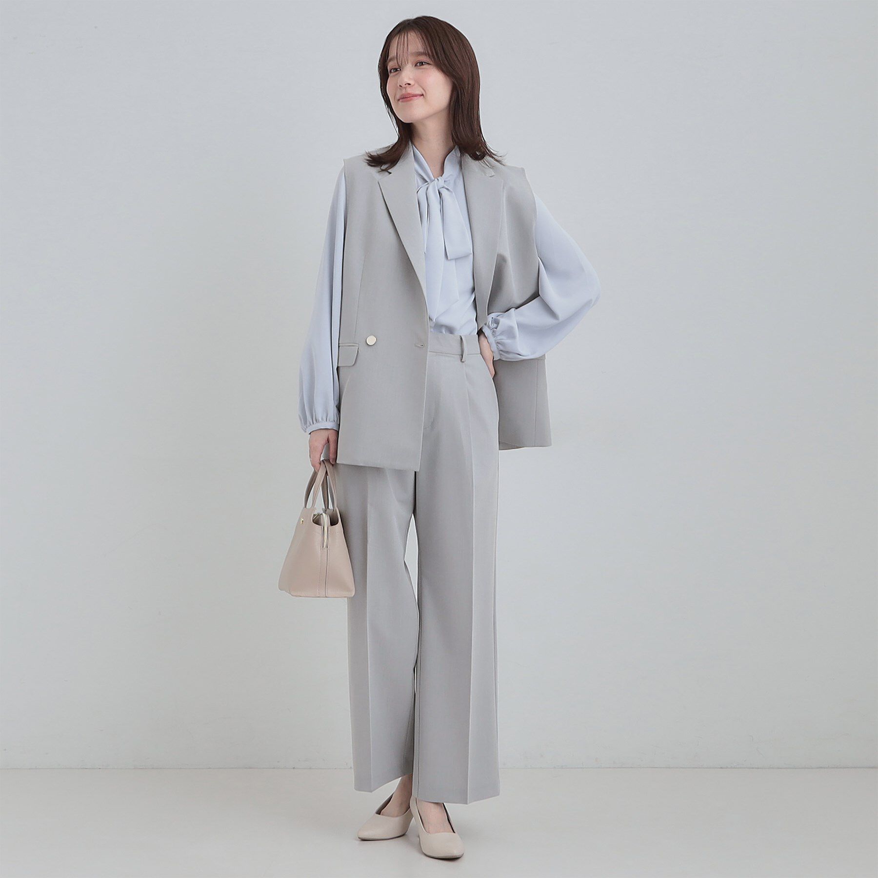 SHOO･LA･RUE「【洗濯機可/セットアップ可】サラっと軽やか ワイドストレートパンツ」|その他|