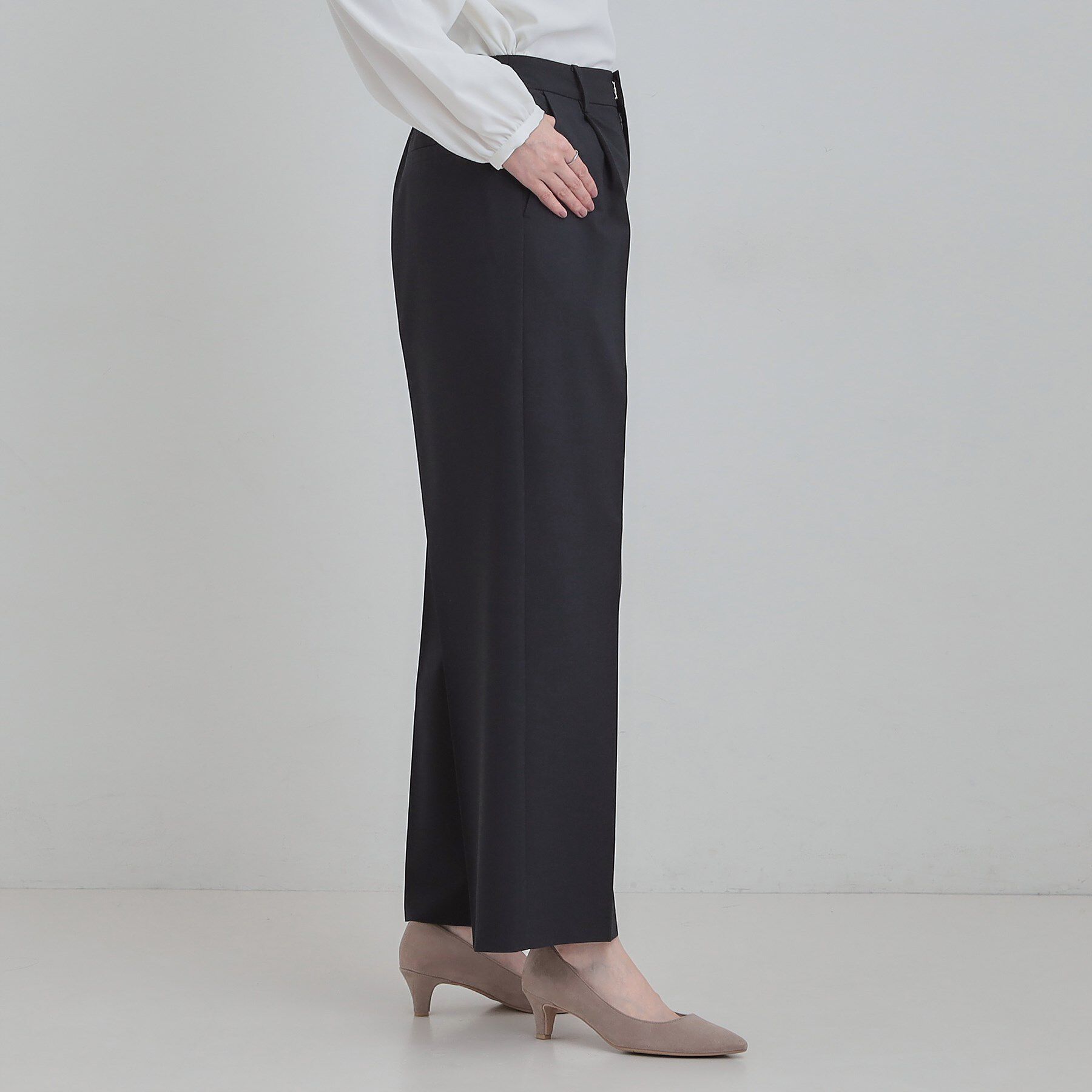 SHOO･LA･RUE「【洗濯機可/セットアップ可】サラっと軽やか ワイドストレートパンツ」|その他|